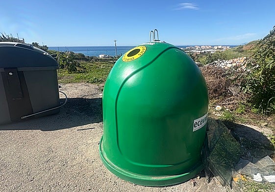 A glass recycling container in Torrox.
