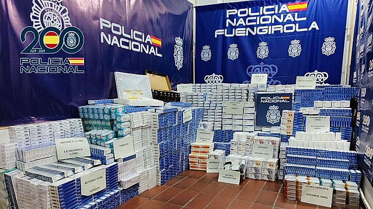 One of the largest clandestine sales networks for anabolic steroids, hormones and other drugs is busted in Fuengirola