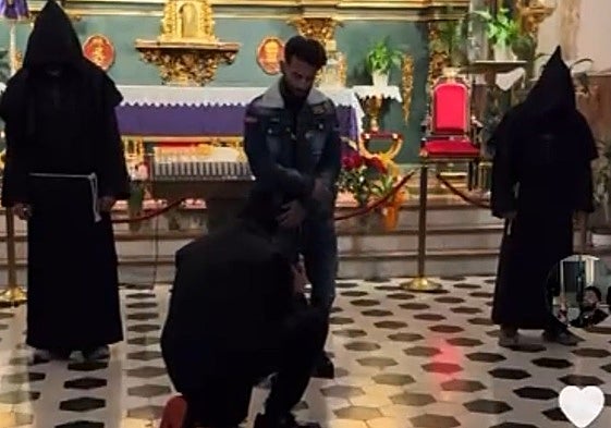 A screenshot of the video posted on social media