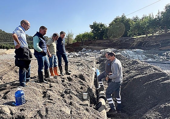 Repair work on the pipeline due to the damage caused by the floods in November 2024.