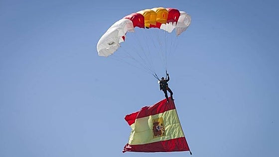 This is when Spain's crack parachute regiment will drop into Malaga and parade through the city at Easter