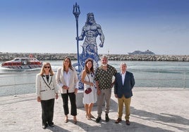 The 'Poseidon' sculpture will be exhibited at Puerto Banús until 28 July.