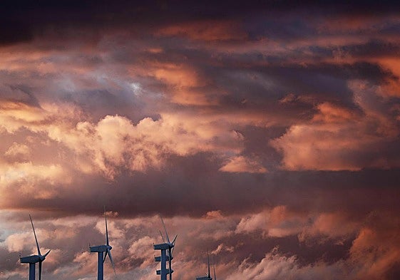 Wind turbines in Pamplona.