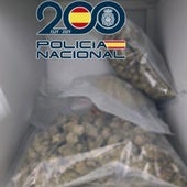Image of one of the bags containing narcotic substances seized in Vélez-Málaga.