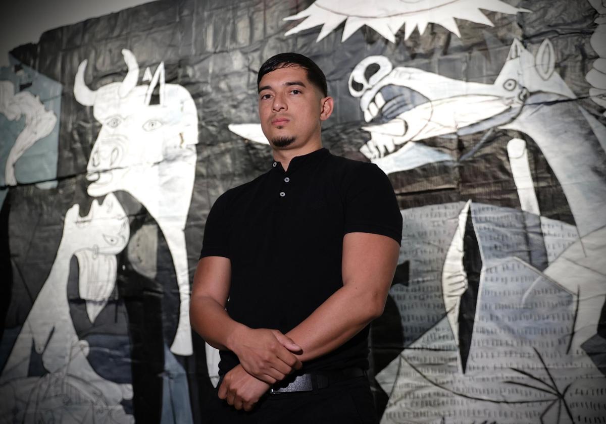 A cardboard Guernica, torn to pieces and on display in Malaga