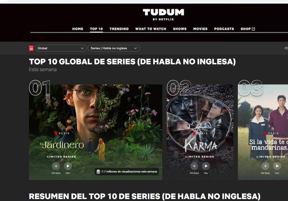 The series El Jardinero has become Netflix's most watched non-English language series.