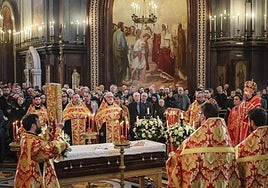 Farewell ceremony for Georgian-Russian artist Zurab Tsereteli in Moscow on Wednesday.