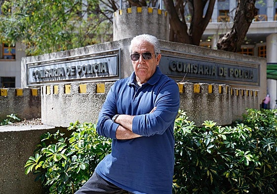 Juanjo Gómez, outside the National Police force's Malaga provincial headquarters.