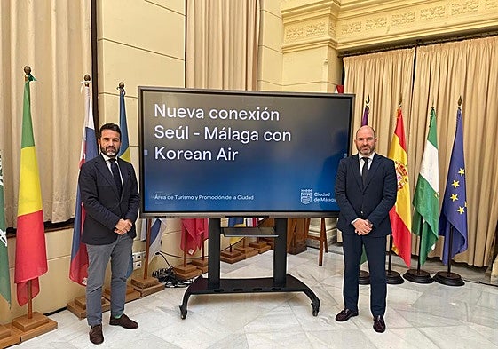 Florido and Gómez, before the presentation of this new project.