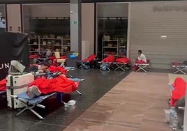 Malaga's Vialia station in the early hours of Tuesday morning.