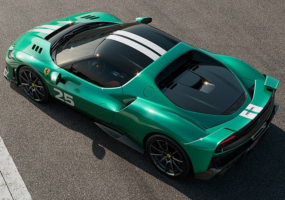 Image of the new Ferrari 296 Speciale model being launched by the Italian brand.