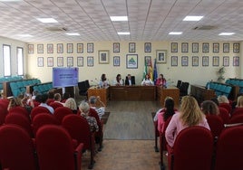 The women's information centre meeting at the Mancomunidad building in Torre del Mar on Tuesday.