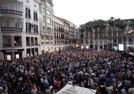One of the previous Noche en Blanco events in the city's Plaza de la Constitución.