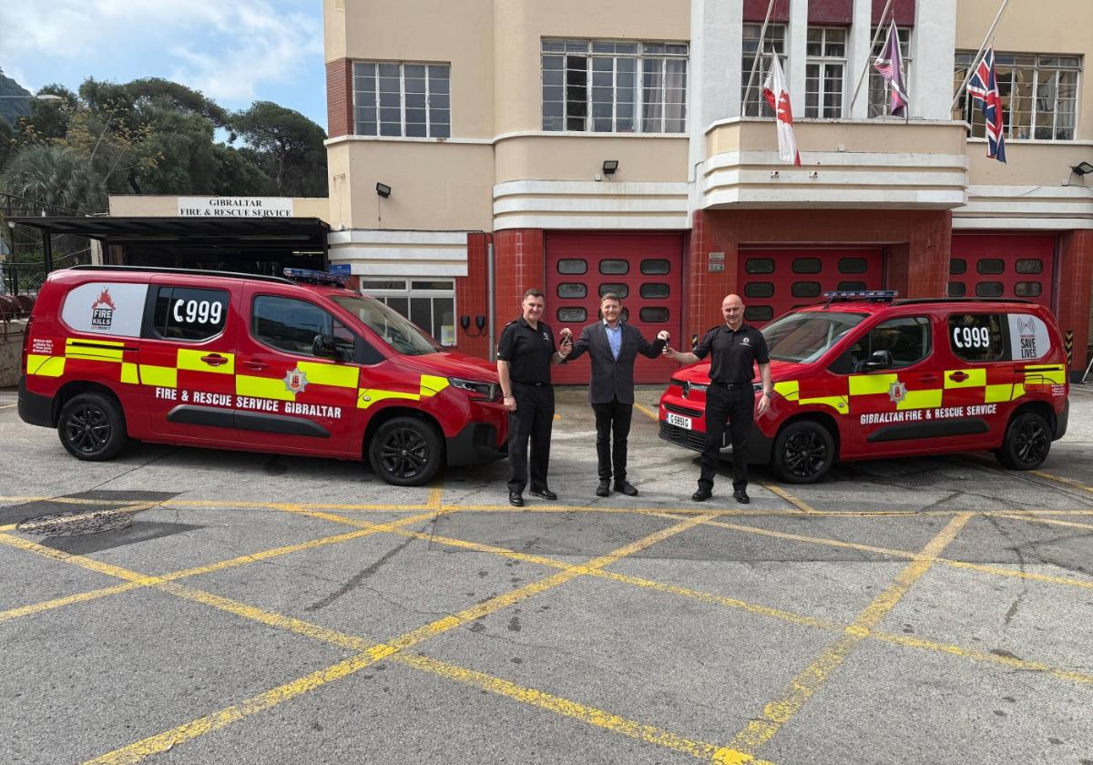 Two new electric vehicles for Gibraltar's fire and rescue services