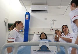 Training nurses.