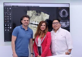 From left to right: Iván Fernández, Hanane Maalaoui, and Ariel Bilbao, co-founders of Grupo Dental Clinics.