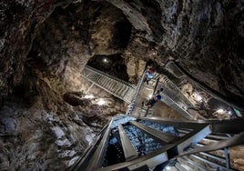 Interior of the Mina Rica mine that houses the Pulpí Geode in Almeria.