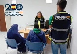 Parents detained at the National Police station.