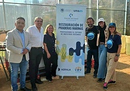 Representatives from the different organisations involved in the Hope Spot Mar de Alborán project during the visit