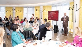 Gibraltar’s Minister for Tourism, Christian Santos, addressing the attendees.