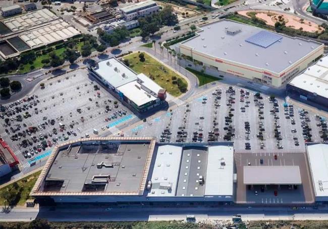 Virtual image of the Málaga Nostrum shopping centre with Costco and the new fuel station.