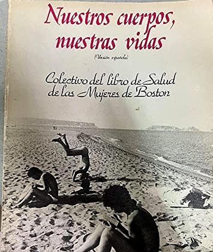 Imagen secundaria 2 - Cutting from the SUR archive announcing the Librería de Mujeres opening, at the beginning of the 80s; a page of a feminist magazine in Madrid, giving information on the SWASG collective; and the front cover of the book Nuestros Cuerpos, Nuestras Vidas (Our Bodies, Our Lives).