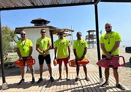 Team of lifeguards on the beaches of Casares.