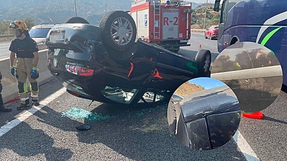 Car pierced by bullets and driver shot in leg on A-7 motorway on the Costa del Sol