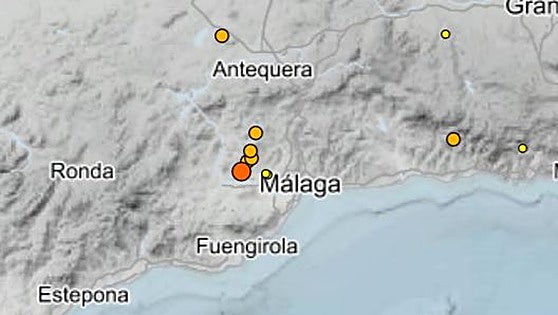 Malaga province hit by seismic swarm with several magnitude 3.2 earthquakes