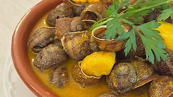 The dish with snails that can be savoured with a spoon in Malaga's Guadalhorce valley