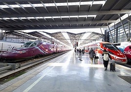 Trains of the four high-speed brands operating in Malaga.