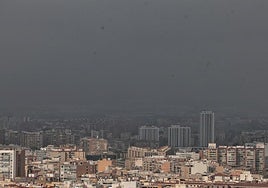 Calima on Monday in Malaga city on the Costa de Sol.