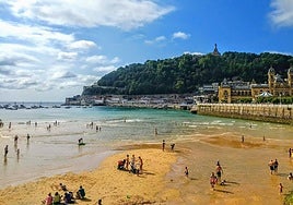 La Concha beach in San Sebastián.