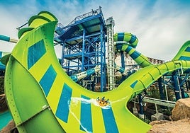 This is Tornado King, the new vertigo-inducing attraction at Water World water park.