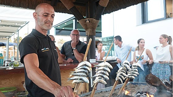 These are the winners of Costa del Sol skewered sardines cooked over glowing embers competition