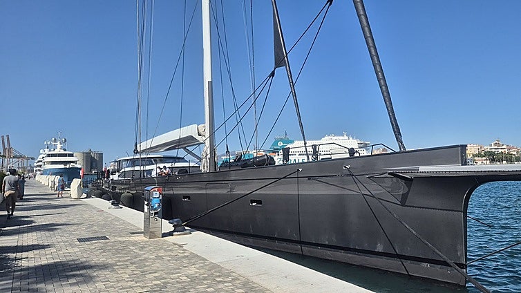World's largest carbon fibre sailing yacht calls at Malaga's megayacht marina