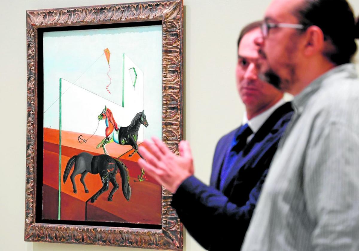 Surrealist painting Le Dimanche o Rut Marin .