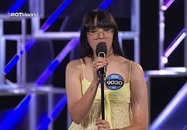 Irene Molina sings during the casting of Operación Triunfo, in Madrid.