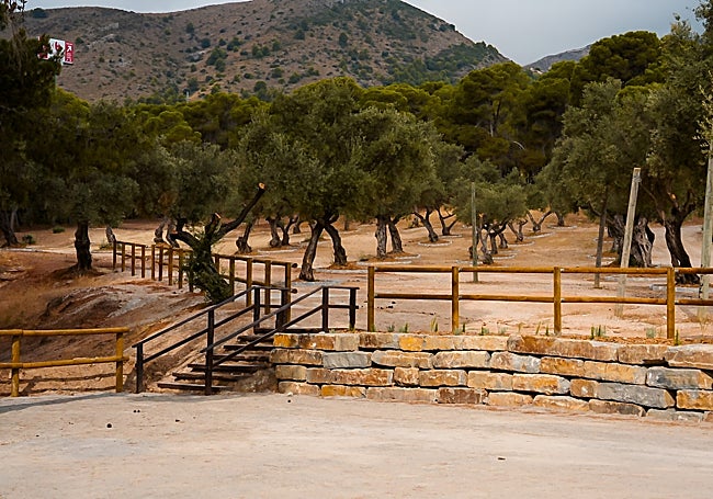 The fencing erected to prevent vehicles from damaging the environment.