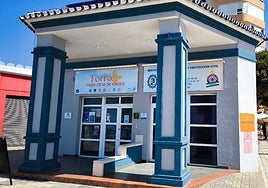 A tourist information point in Torrox Costa.