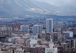 Rooftop view of Malaga city.