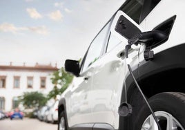 Charging point for electric vehicles.