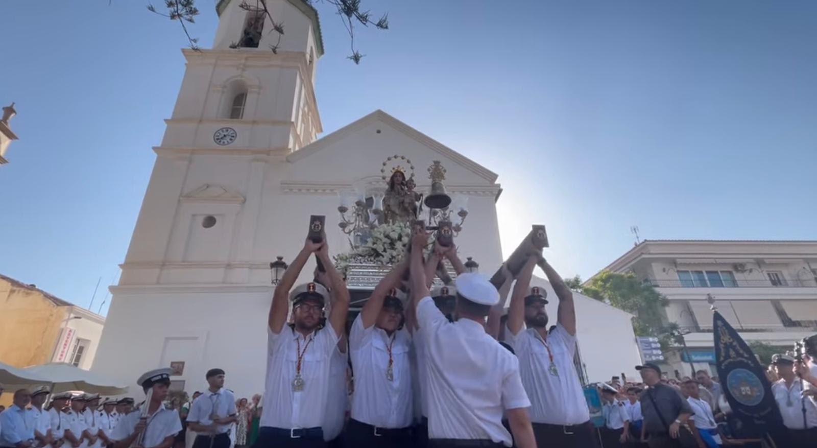 Procesión de la Virgen del Carmen en Nerja.