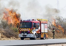 Extinguishing a forest fire in Huelva in July this year.