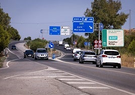 The end of the current dual carriageway in the Casapalma area, where the section now being put out to tender will start.