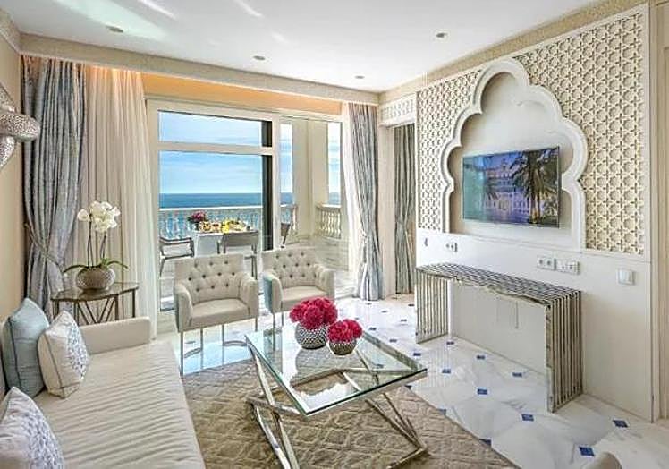 One of the rooms of the Gran Hotel Miramar in Malaga.