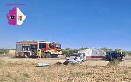 State of the vehicles after the accident.