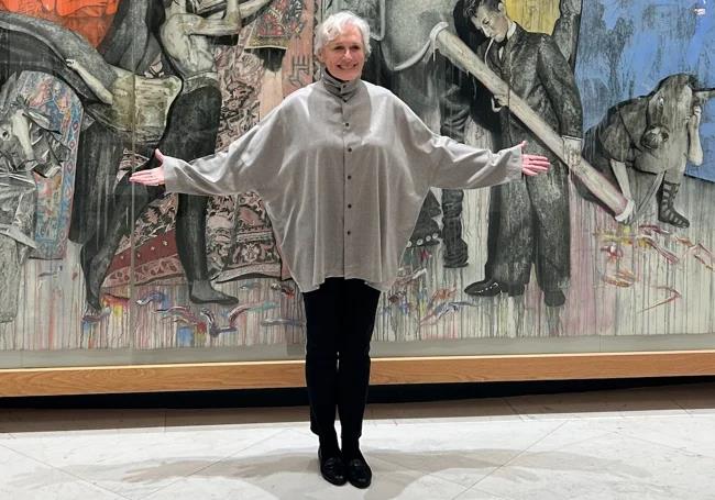 Actress Glenn Close during her visit to the Teatro del Soho in Malaga in 2023
