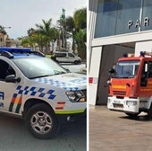 Local Police and Firefighters of Almuñécar save the life of a 91 year old woman who had been lying on the ground for days.