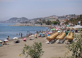 One of the beaches in Malaga city.